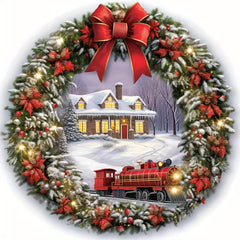 Christmas Wreath Window Sticker DIY Glass & Wall Decor Home