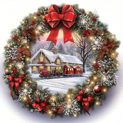 Christmas Wreath Window Sticker DIY Glass & Wall Decor Home