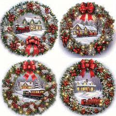 Christmas Wreath Window Sticker DIY Glass & Wall Decor Home