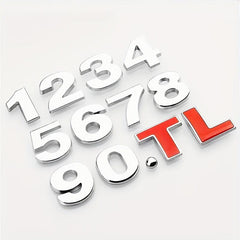 Metal Solid Displacement Tail Mark Digital Stickers