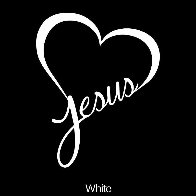 Reflective JESUS HEART Vinyl Car Decal Sticker