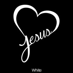 Reflective JESUS HEART Vinyl Car Decal Sticker