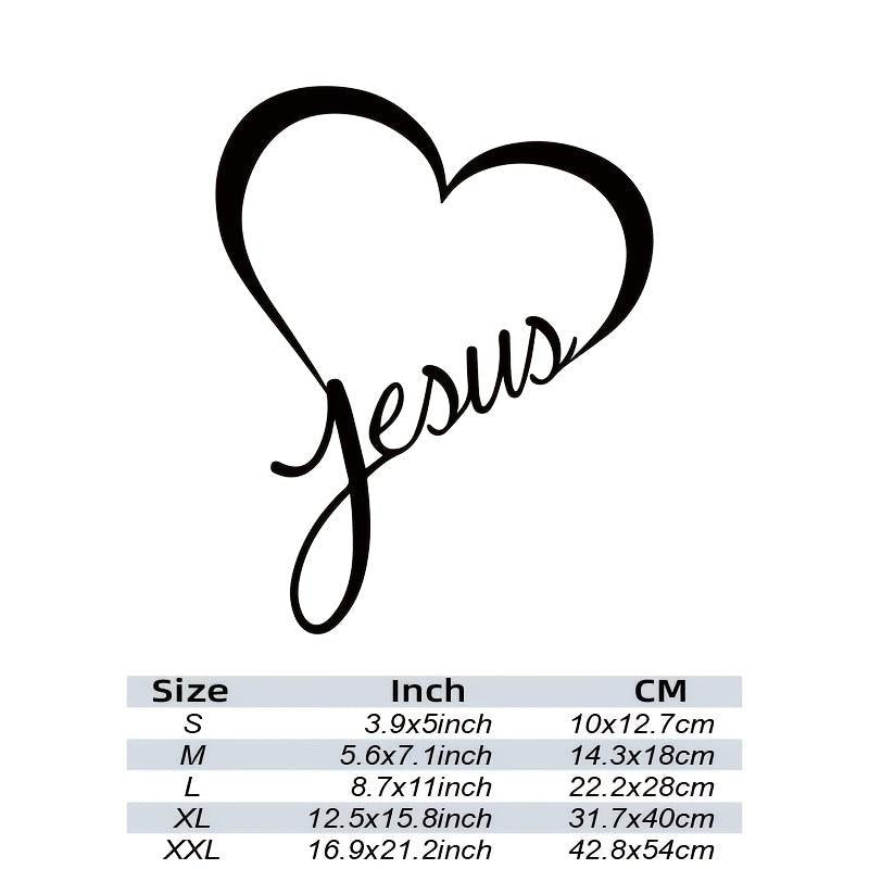 Reflective JESUS HEART Vinyl Car Decal Sticker