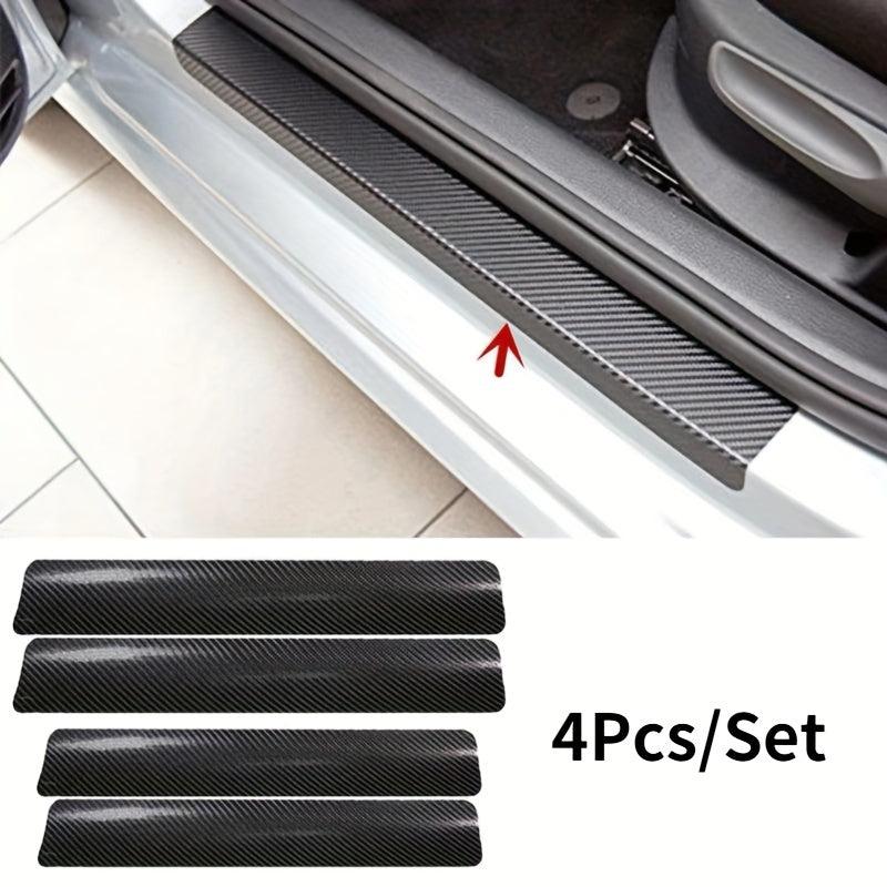 4pcs Car Door Sill Anti Kick Stickers - Scratch Protection & Style Enhancement