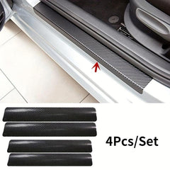 4pcs Car Door Sill Anti Kick Stickers - Scratch Protection & Style Enhancement