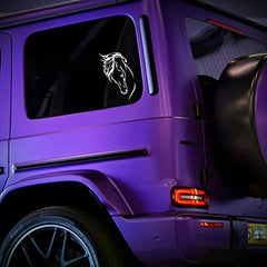Horse Head Silhouette Car Sticker - Unique Design for Various Surfaces
