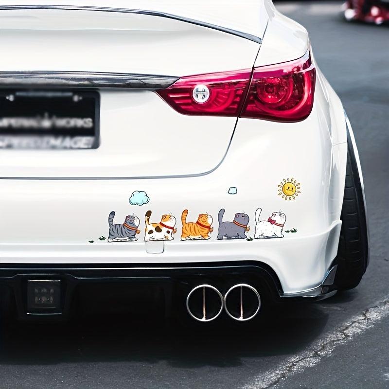 Cartoon Cat Stickers - Cars Motorcycles Water Bottles & More