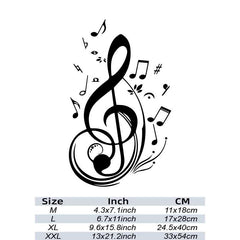 Music Notes Home Decor Sticker for Car SUV or Window