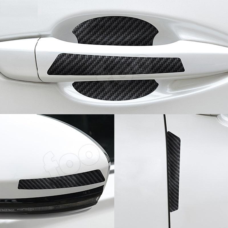 Car Door Bowl Stickers Carbon Fiber Pattern Handle Stickers