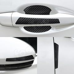 Car Door Bowl Stickers Carbon Fiber Pattern Handle Stickers