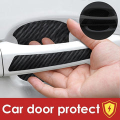 Car Door Bowl Stickers Carbon Fiber Pattern Handle Stickers