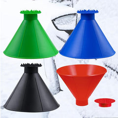 4pcs Ice Scrapers for Car Windshield Snow Scraper Funnel Cone Shape