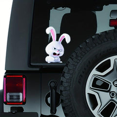 12.7cm Kung Fu Rabbit Car Sticker Motorcycle Laptop Decal Fun Sticker