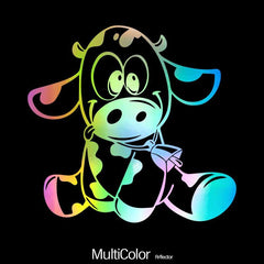 Baby Milk Cow Car Stickers Cartoon Animals Reflective Vinyl Stickers