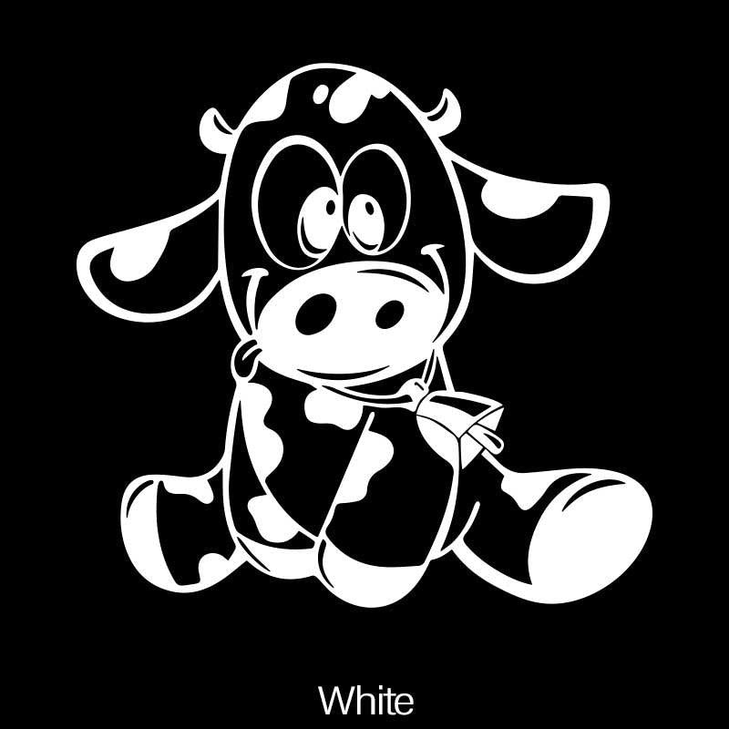 Baby Milk Cow Car Stickers Cartoon Animals Reflective Vinyl Stickers