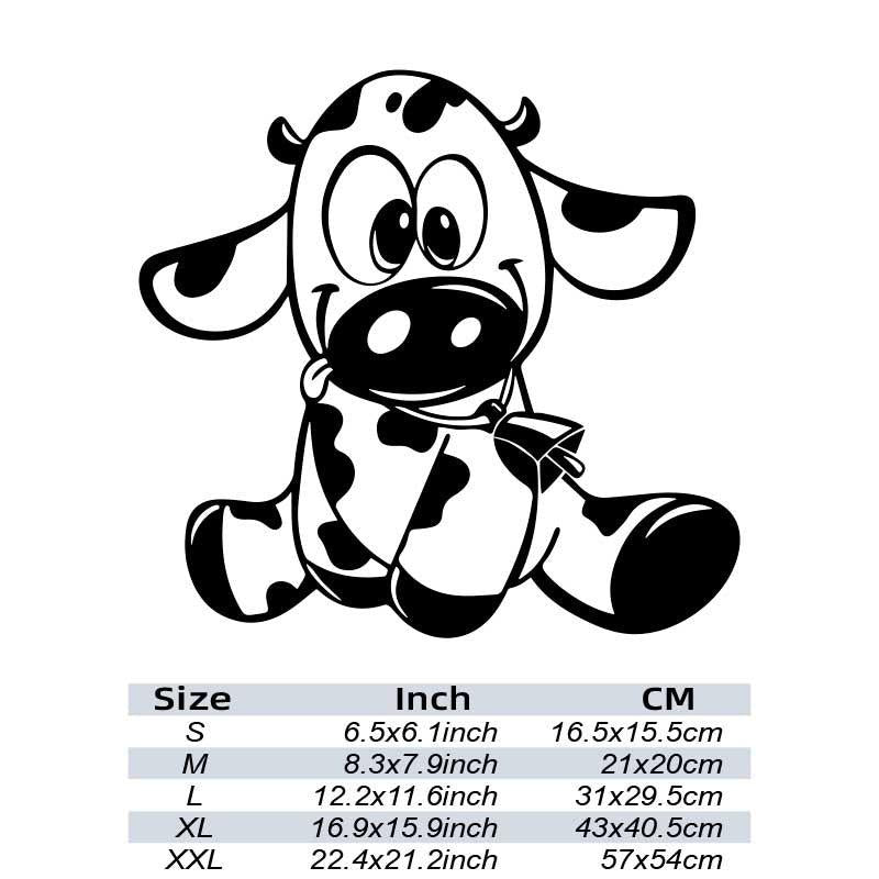 Baby Milk Cow Car Stickers Cartoon Animals Reflective Vinyl Stickers