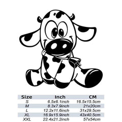 Baby Milk Cow Car Stickers Cartoon Animals Reflective Vinyl Stickers