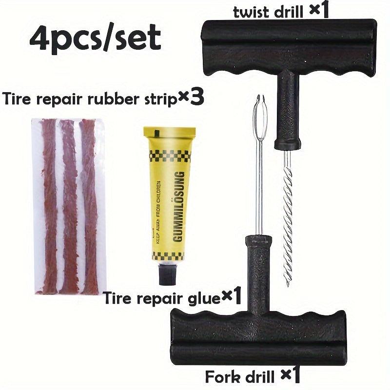 4pcs Small Tire Repair Tool Set For Car Tire Motorcycle