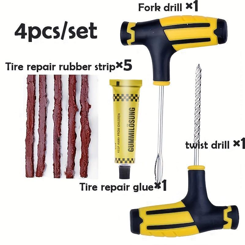 4pcs Small Tire Repair Tool Set For Car Tire Motorcycle