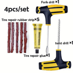 4pcs Small Tire Repair Tool Set For Car Tire Motorcycle