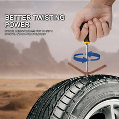 Car Tire Repair Tools Kit With Rubber Strips Tubeless Tyre Puncture Plug Set