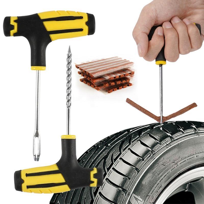 Car Tire Repair Tools Kit With Rubber Strips Tubeless Tyre Puncture Plug Set