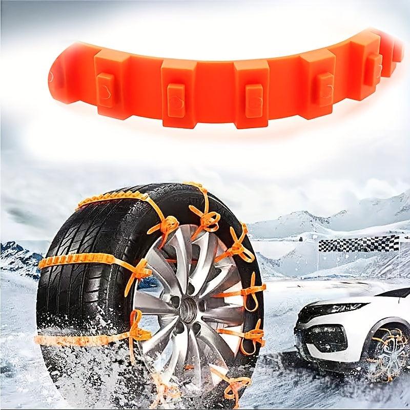 12pcs Snow Tire Chains Car Cable Tire Reusable Antiskid Mud Chains