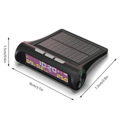 Solar Car Digital Clock Portable Car Thermometer Clock With Date
