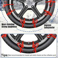 10pcs Snow Chain Emergency Winter Adjustable Skid Tire Chain for Most Cars Truck