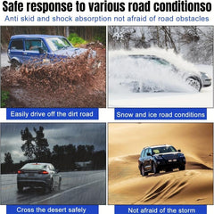 10pcs Snow Chain Emergency Winter Adjustable Skid Tire Chain for Most Cars Truck