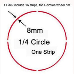 16 Pcs 18' Waterproof Motorcycle Wheel Rim Reflective Stickers