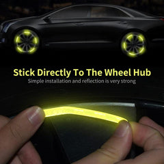 10pcs Reflective Hub Stickers for Car, Bicycle, Moto