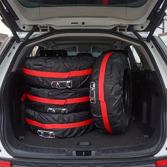 Waterproof 4pcs Set Spare Tire Cover Polyester Car Tires Storage Bag