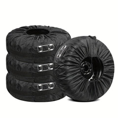 Waterproof 4pcs Set Spare Tire Cover Polyester Car Tires Storage Bag