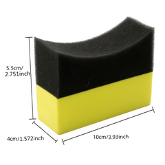 Car Cleaning Kit with Wax Sponge, Tire Brush, and Wipe