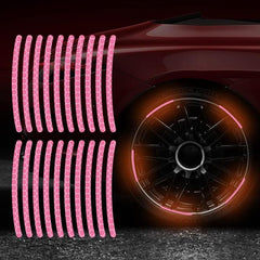 20PCS Reflective Car Wheel Stripe Stickers Tire Rim Safety Decorative Stickers