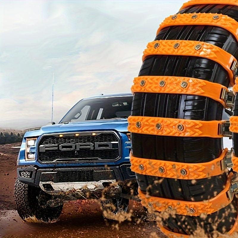 2pcs Snow Tire Chains Car Cable Tire Reusable Antiskid Mud Chains