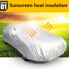 Universal Car Cover Protects Vehicle From Snow Sun Dust Outdoor Protection