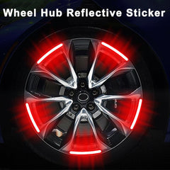 20Pcs Car Wheel Hub Reflective Stickers Tire Rim Safety Reflective Strip