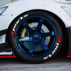 1pc SPORTS Car Tire Letter Stickers Tire Stickers Accessories Decals
