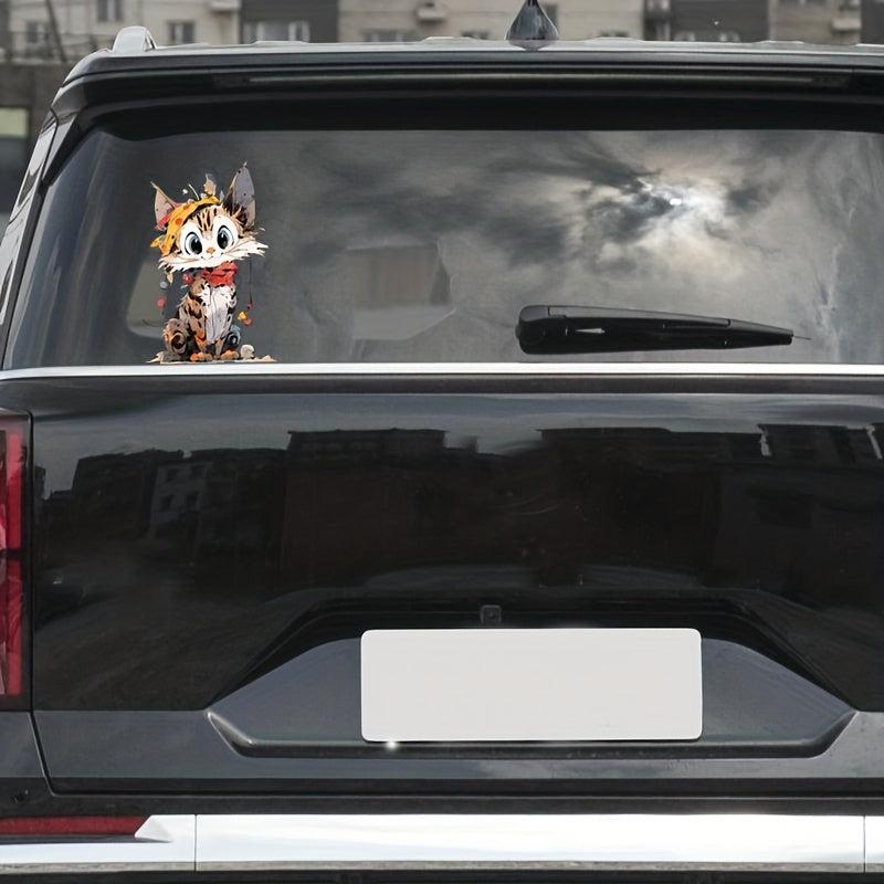 Cartoon Cat Stickers for Cars, Motorcycles, and More - Creative Painting Design
