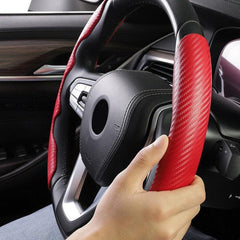 15inch Carbon Fiber Steering Wheel Cover Anti-Skid - Car Accessories
