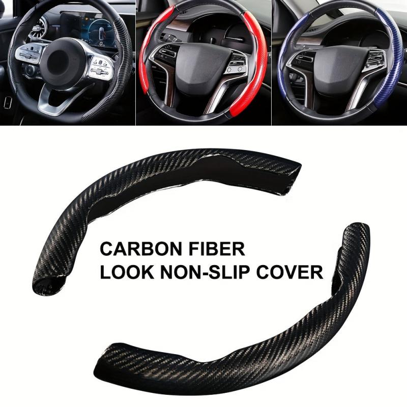 15inch Carbon Fiber Steering Wheel Cover Anti-Skid - Car Accessories