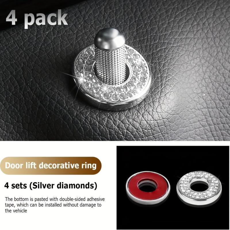 Bling Inner Door Lock Cover Stickers for Car Interior