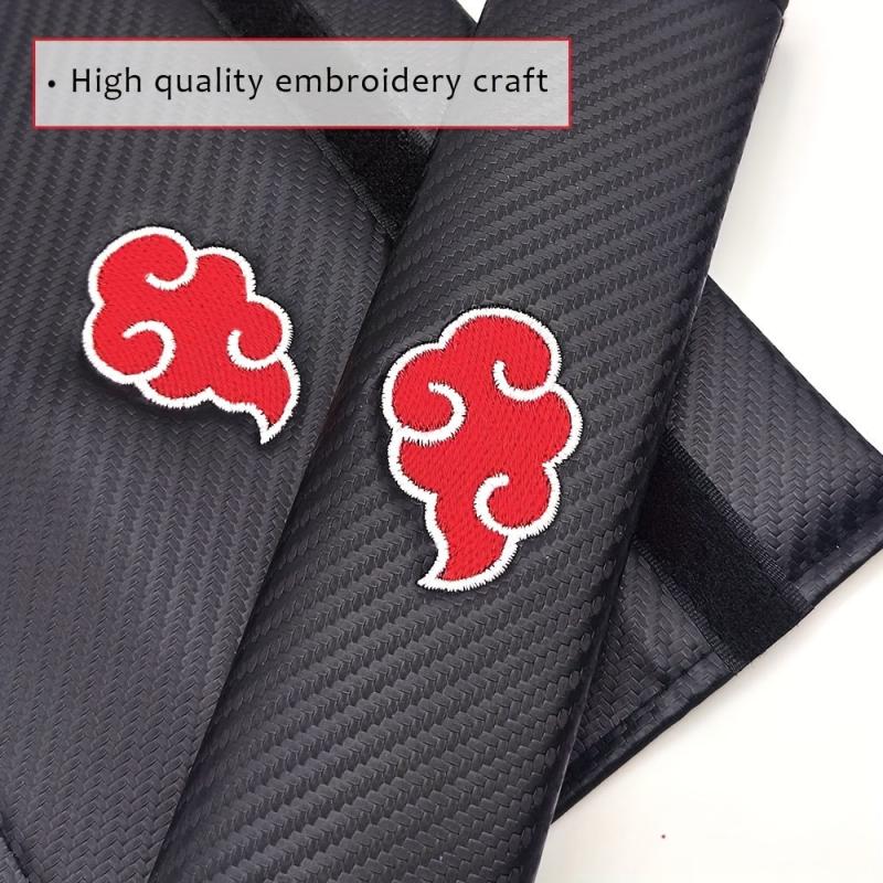 Carbon Fiber Seat Belt Shoulder Protector Red Cloud