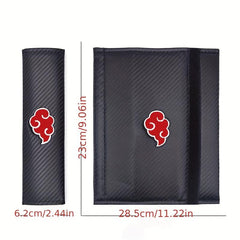 Carbon Fiber Seat Belt Shoulder Protector Red Cloud