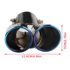 Car General Double Pipe Tail Pipe Muffler Stainless Steel Exhaust Pipe