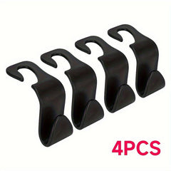 4pcs Car Seat Hook Multifunctional Storage Bag Umbrella Snacks Hanging