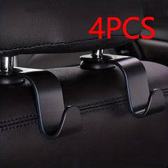 4pcs Car Seat Hook Multifunctional Storage Bag Umbrella Snacks Hanging
