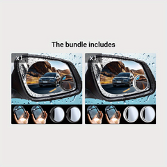 Car Rearview Mirror Waterproof Film Circular Angle Rearview Mirror